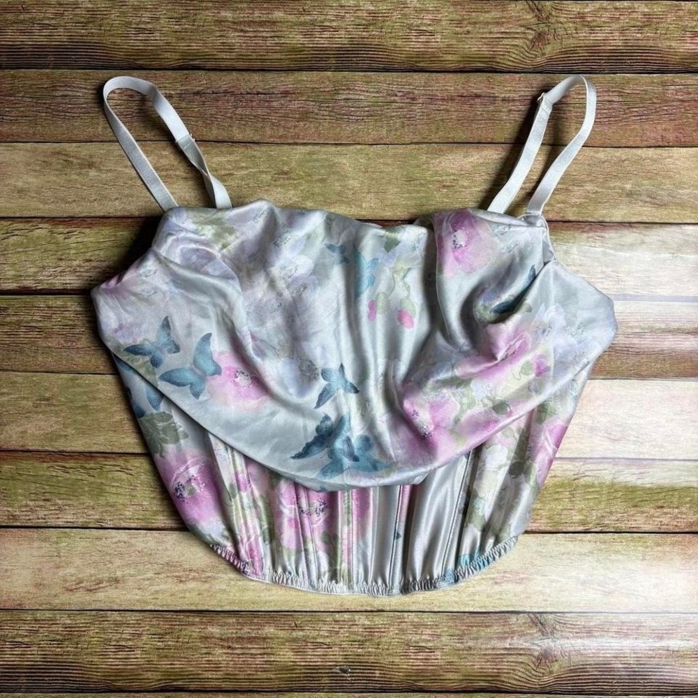 NWT Victoria's‎ Secret Satin Draped Corset Top Size XL